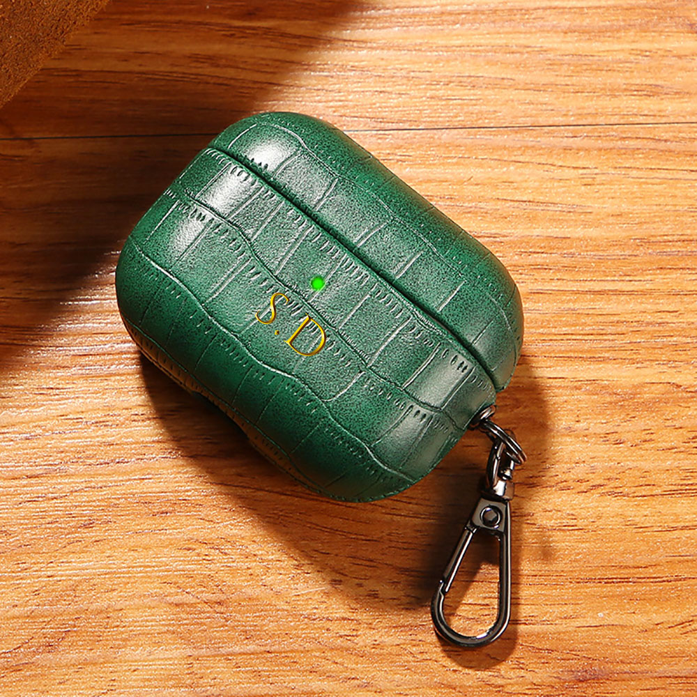 Monogram Keychain Leather - Para airpods 1 2 3 4