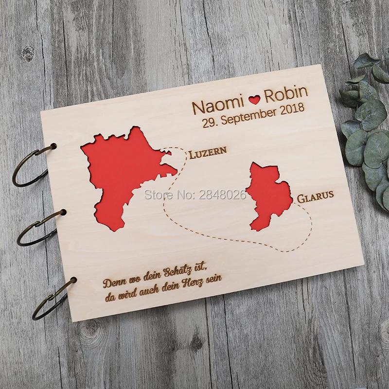Custom Photo Book - Livro de visitas de casamento personalizado