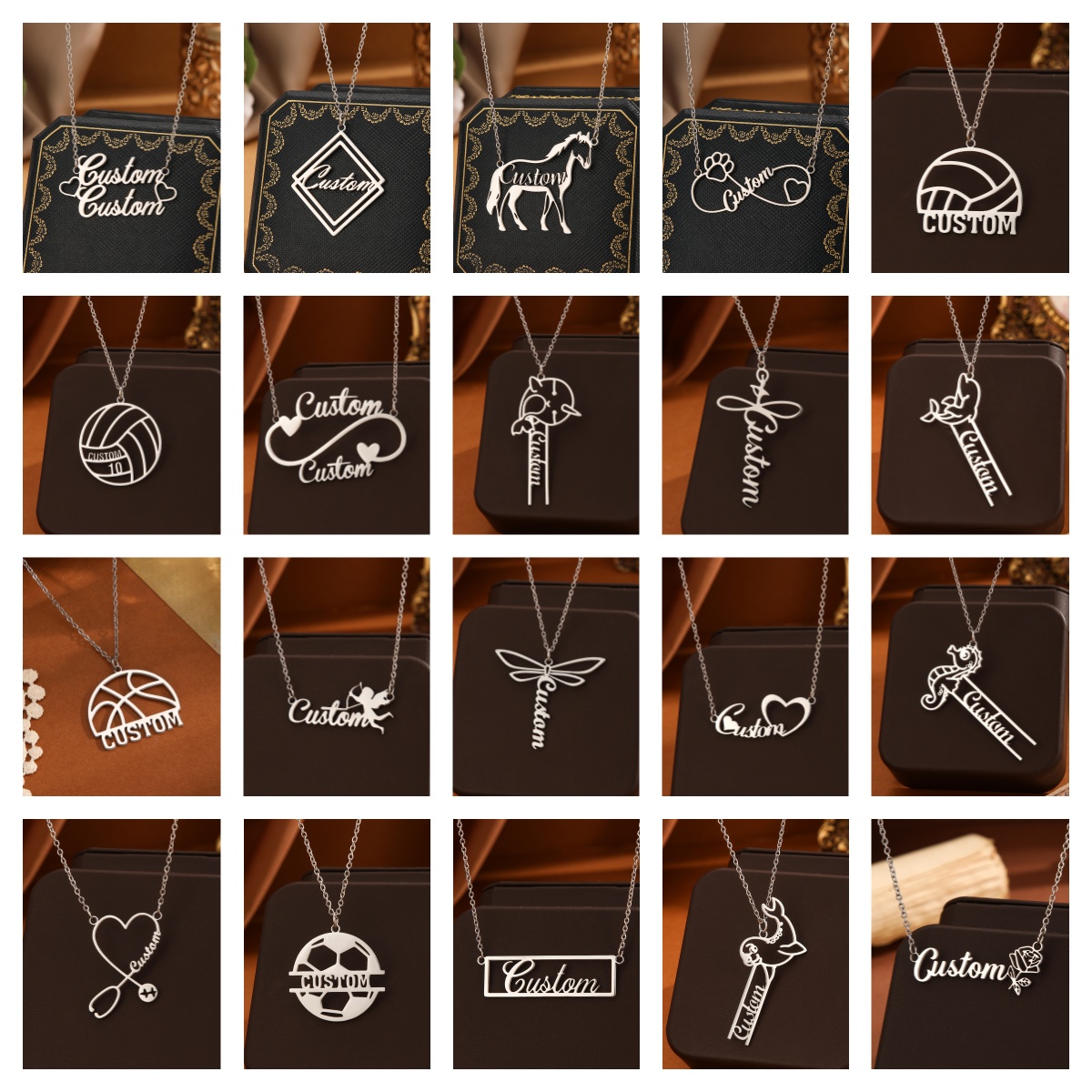 Name Necklace Custom - 1pc de aço inoxidável personalizado nome