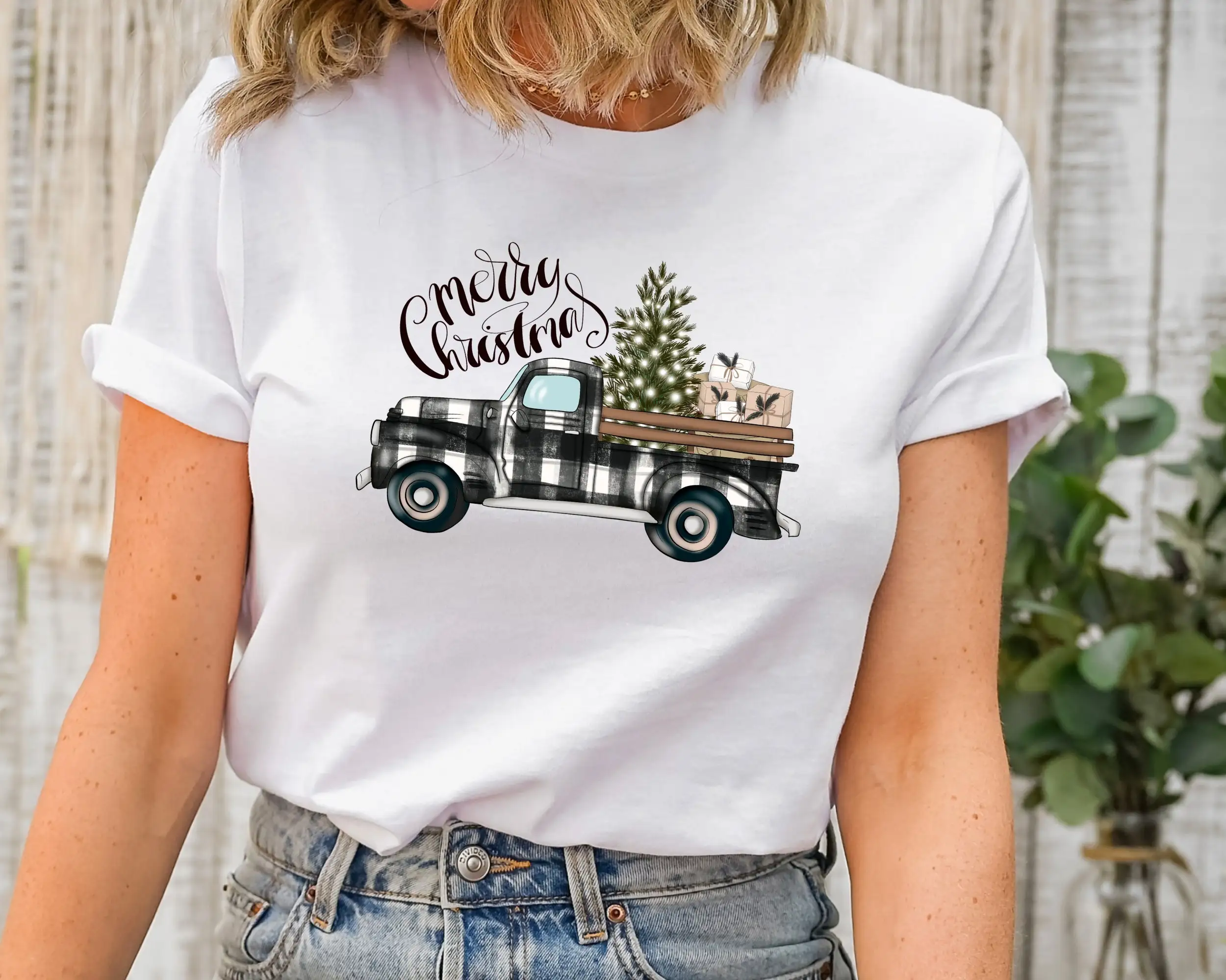 Family Tree Print - Camiseta Familiar Vermelha com Estampa de