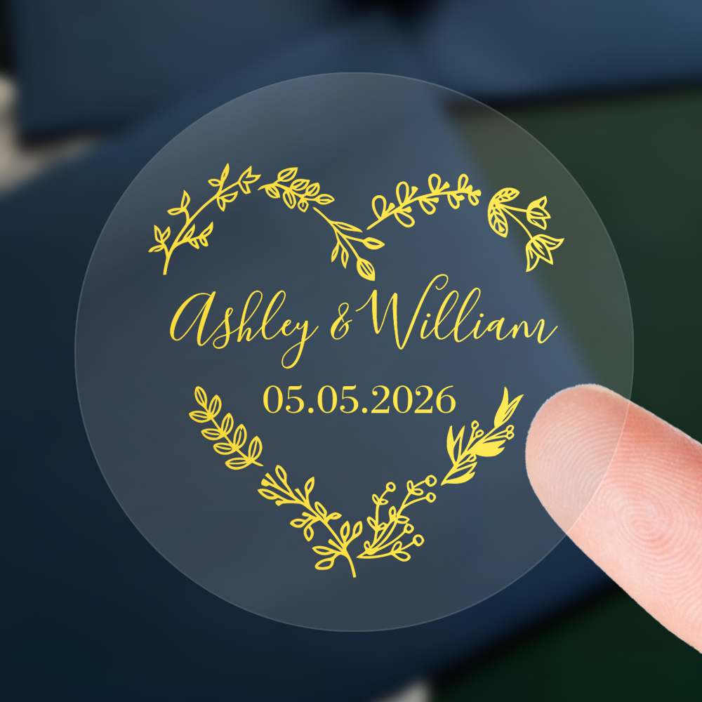 Personalised Candle Label - 50 peças adesivos de casamento personalizados,