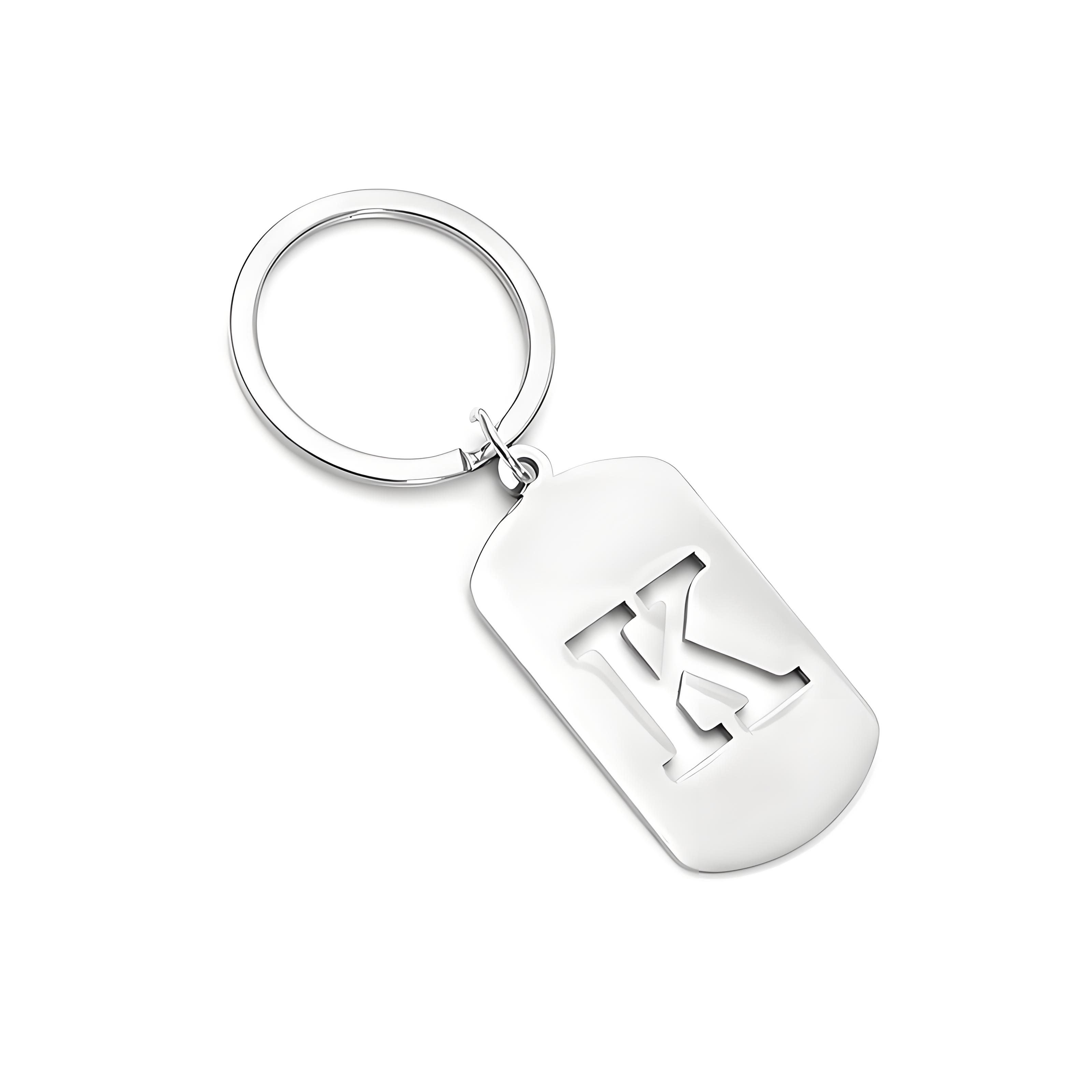 Initial Ring Custom - Chaveiro com letra inicial personalizada, chaveiro