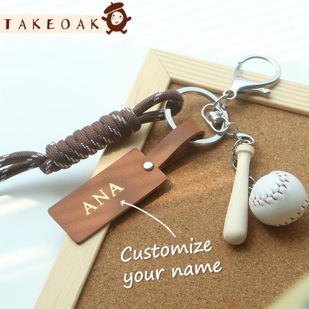 Monogram Keychain Leather - Chaveiro Personalizado com Nome e Tema