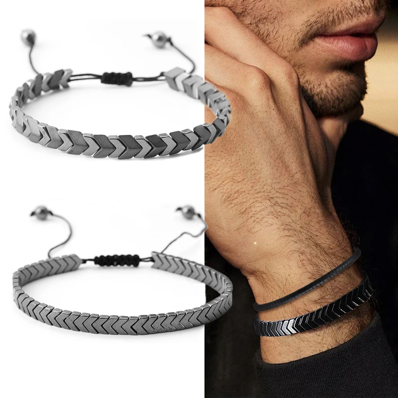 Coordinates Bracelet - Moda hematita pulseira energia fitness cuidados