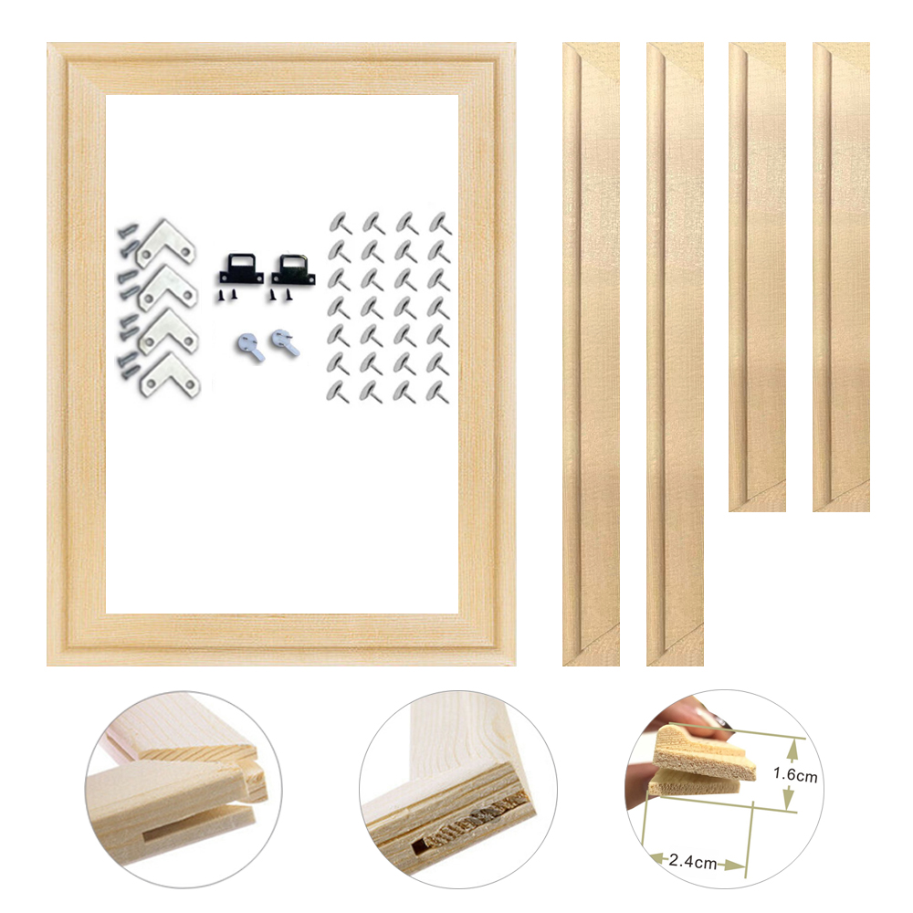 Engraved Wood Frame - 30x40 50x70 70x100cm moldura de lona