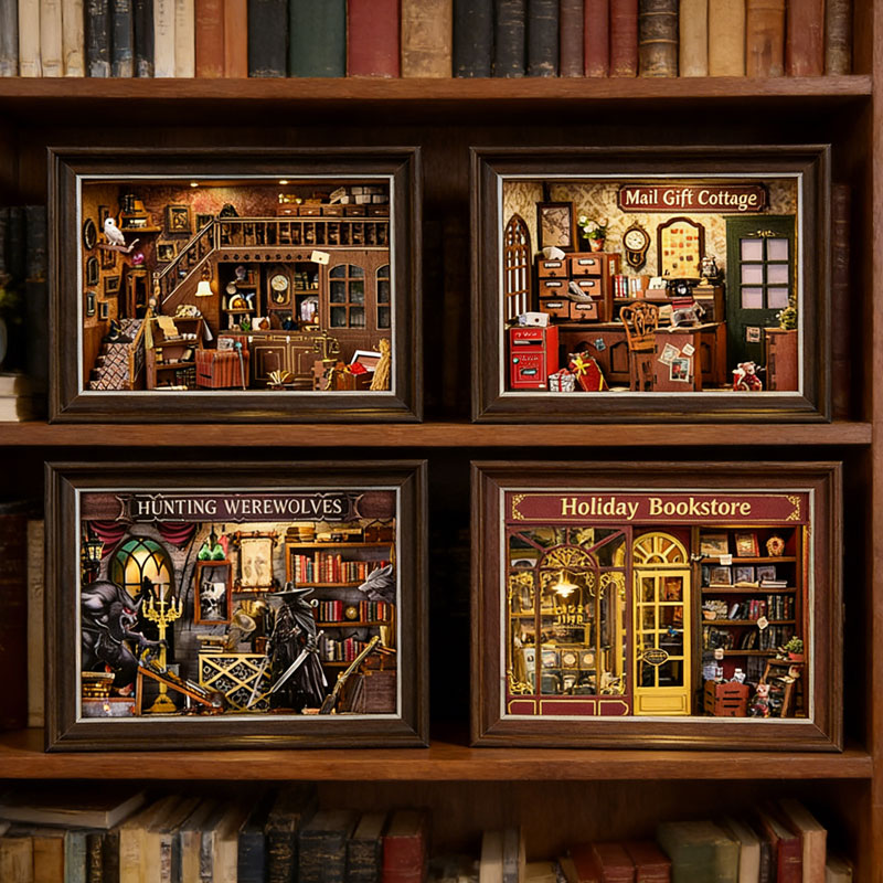 Engraved Wood Frame - Kit DIY de Mini Casa de