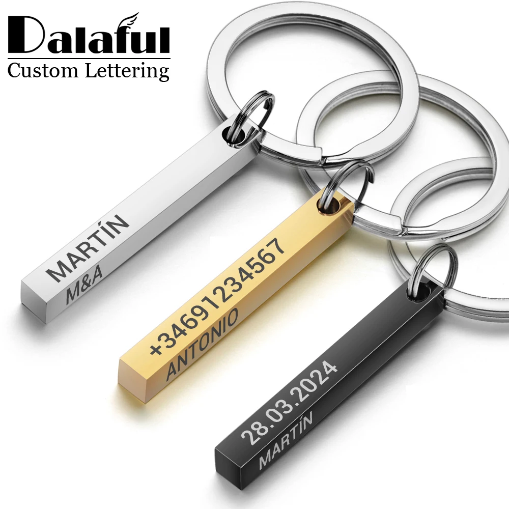 Initial Ring Custom - Personalizado 3d barra chaveiro gravar texto