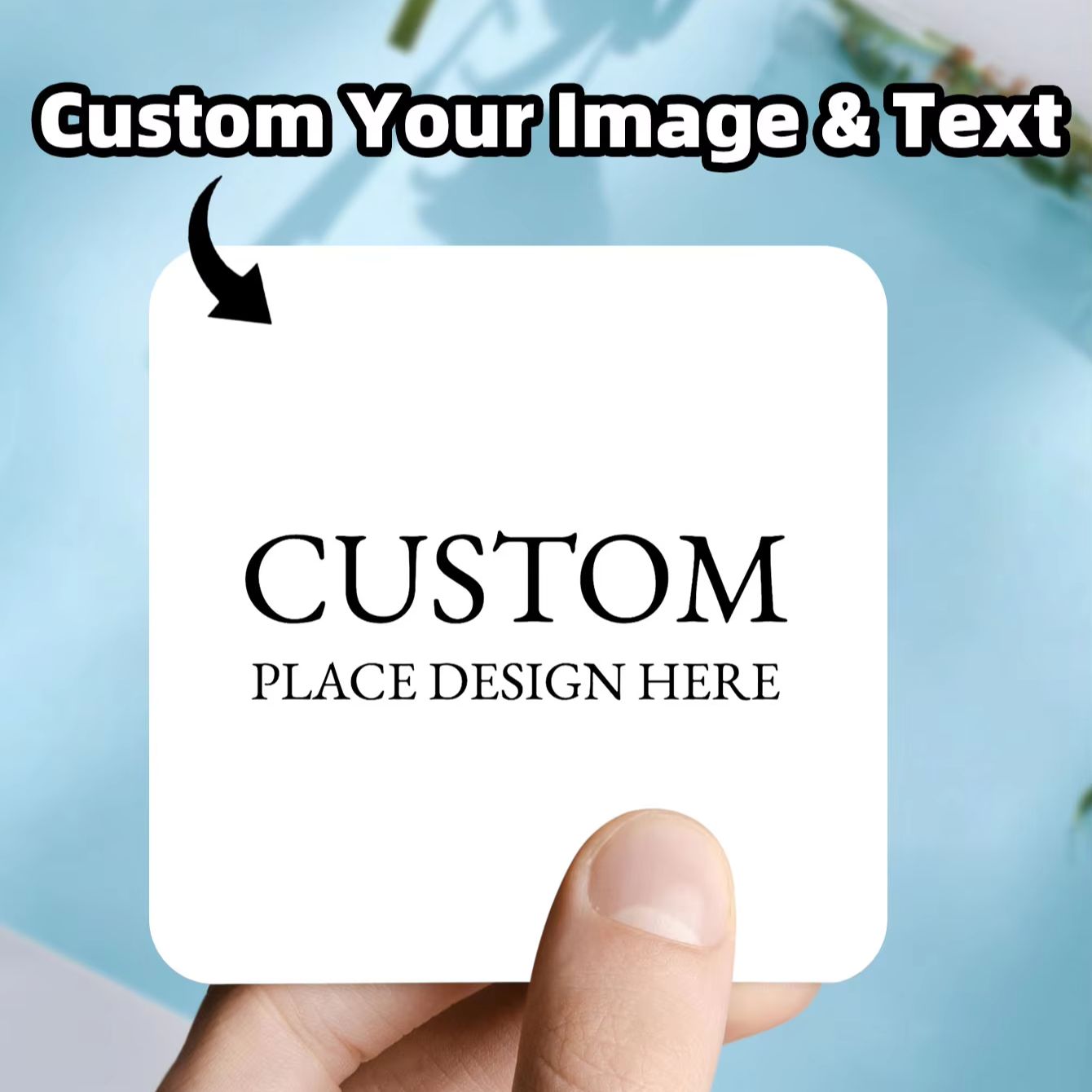 Personalised Candle Label - 1-100PCS Adesivos Personalizados Quadrados à Prova