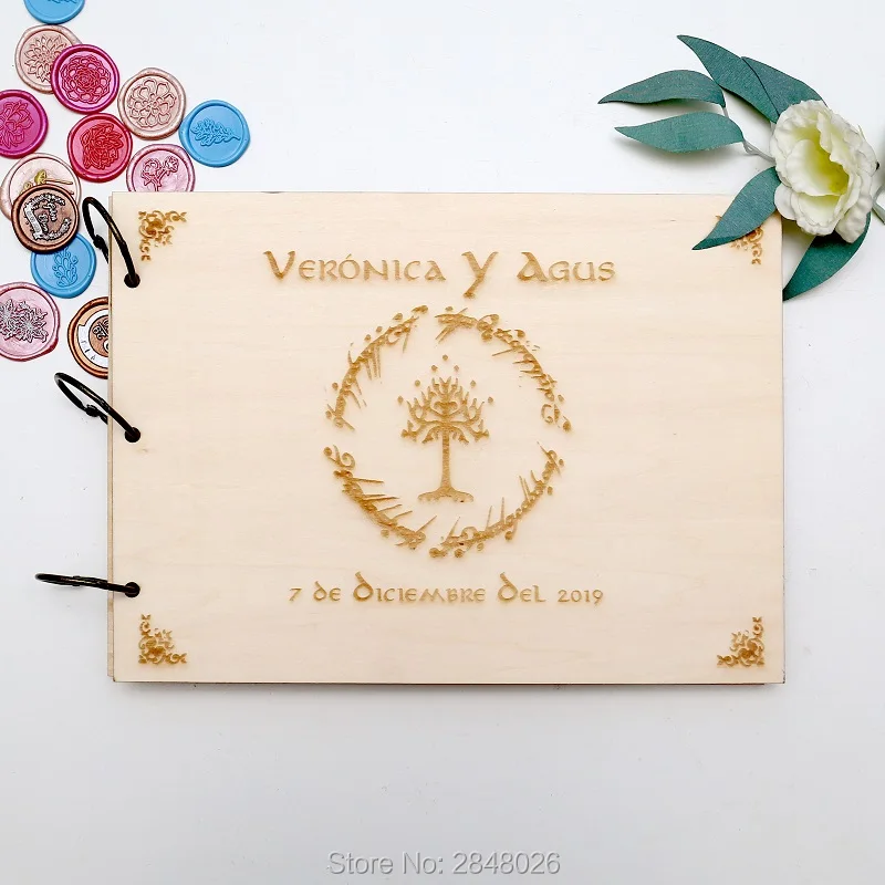 Custom Photo Book - Livro de visitas de casamento personalizado