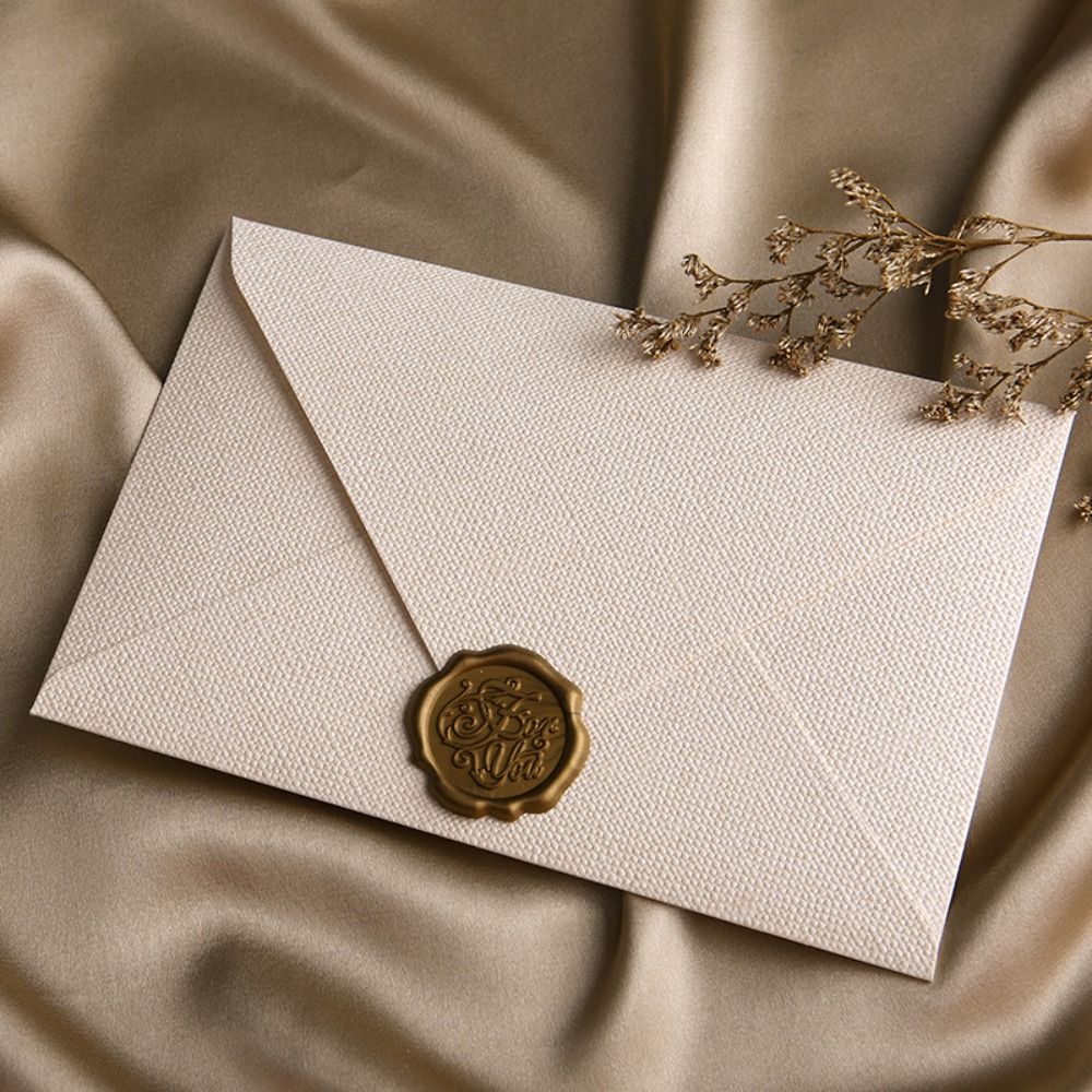 Wax Seal Letter Kit - 10 pçs textura de linho retro