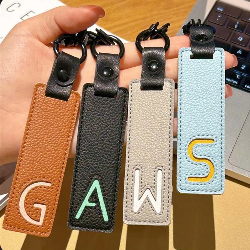 Monogram Keychain Leather - Clássico couro do plutônio chaveiro A-Z
