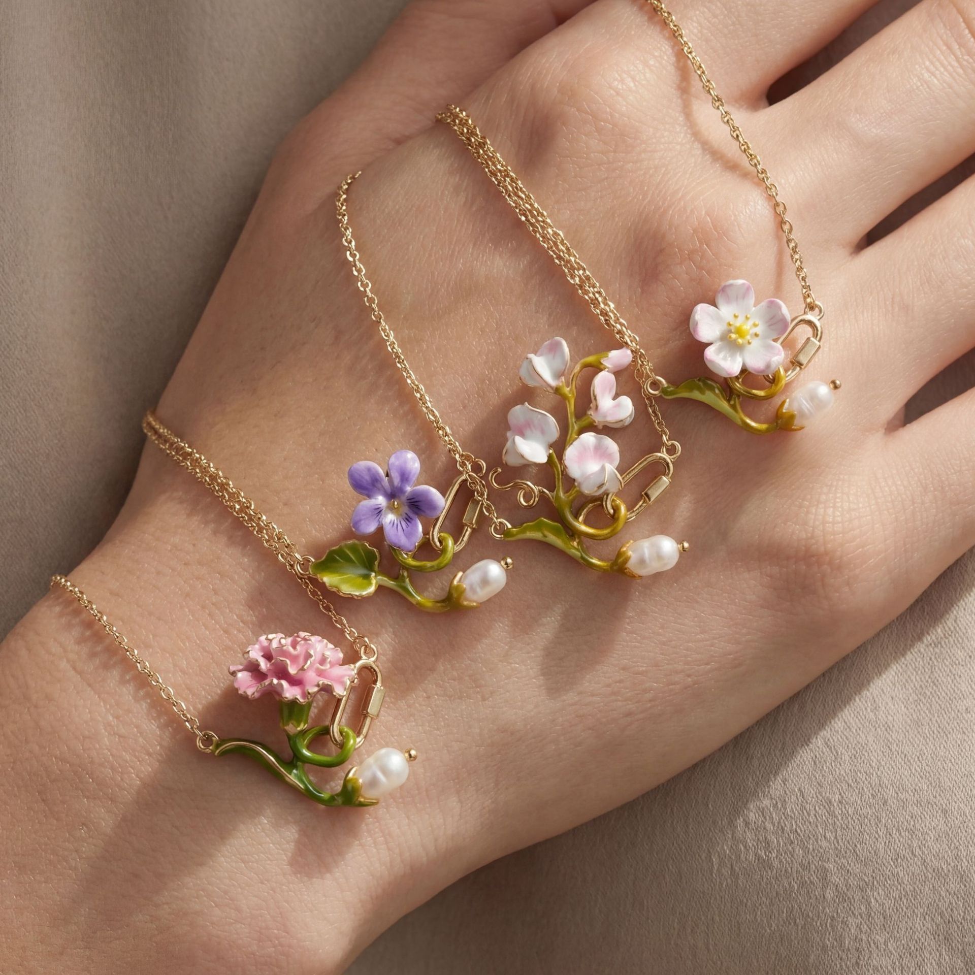 Birth Flower Necklace - Colar de Flor do Mês de