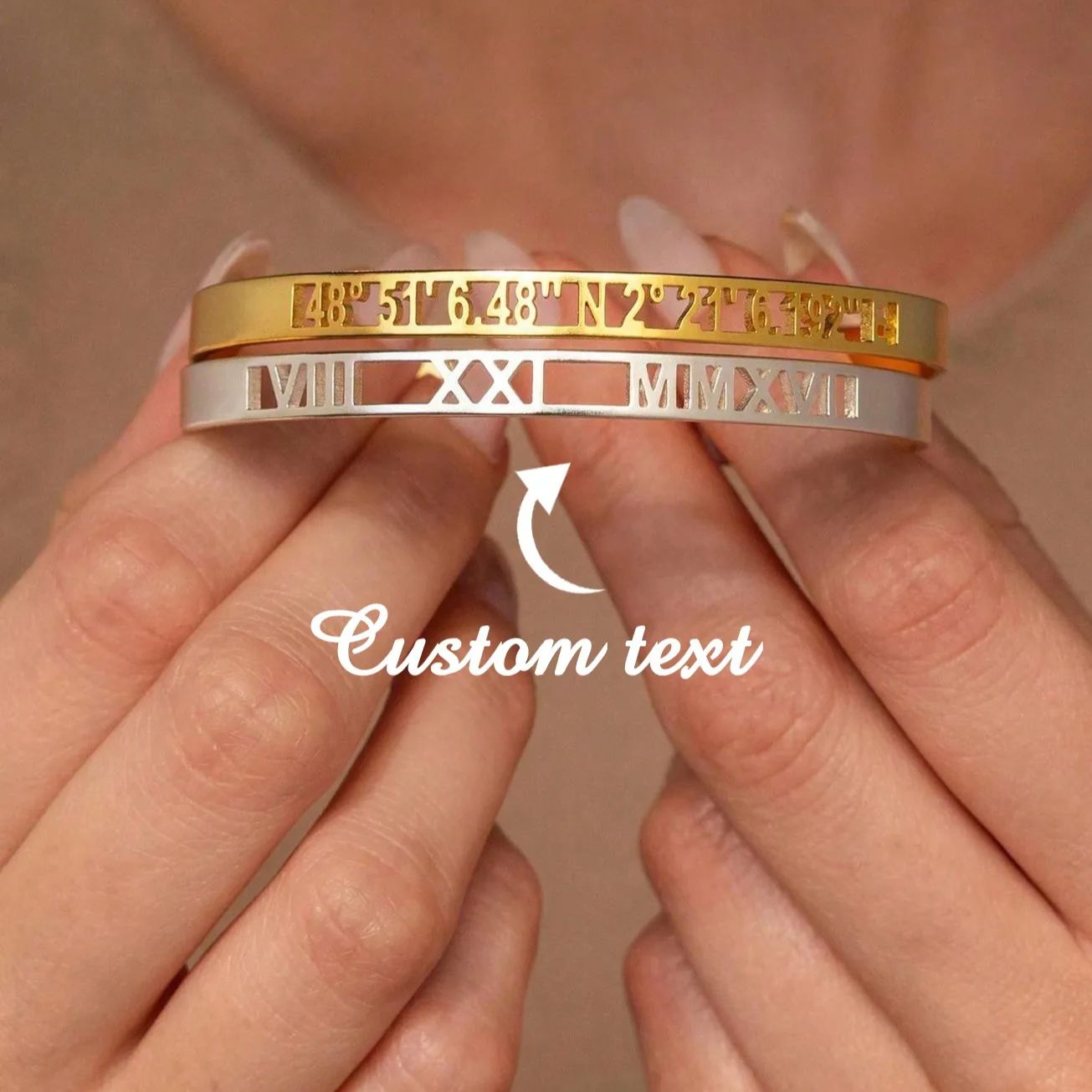 Coordinates Bracelet - Pulseira personalizada com data coordenada, numeral