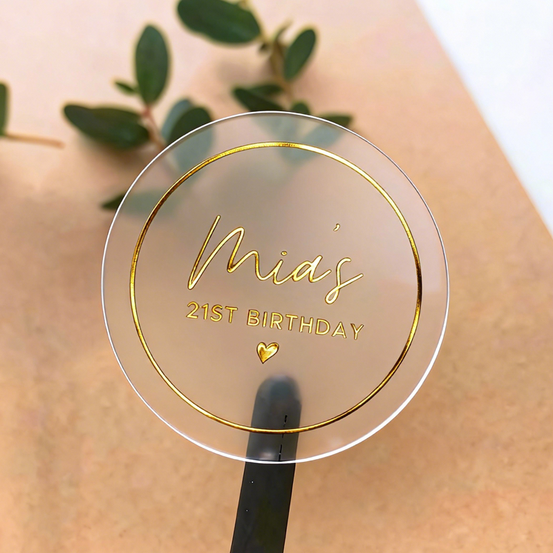 Personalised Candle Label - Adesivos de aniversário personalizados, 50 peças,