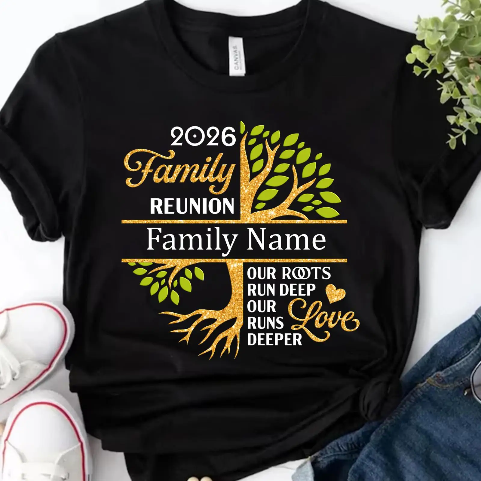 Family Tree Print - Camiseta Personalizada para Reunião de Família