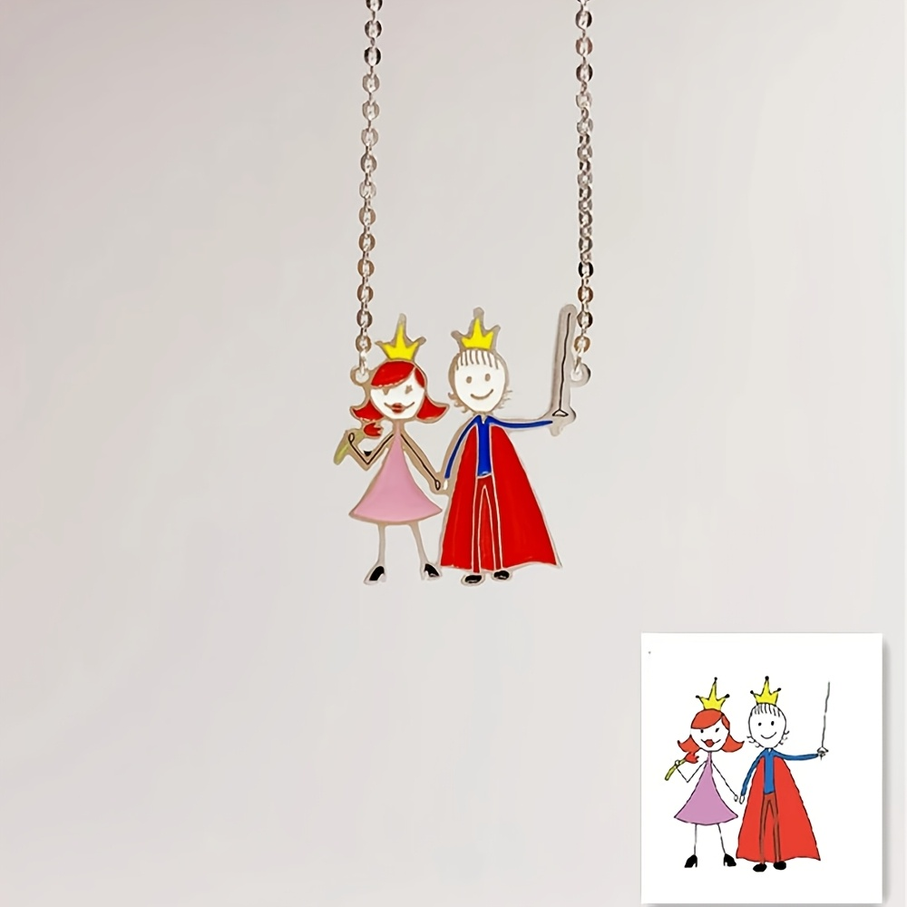 Name Necklace Custom - Pingente de Desenho Infantil para Lembrança