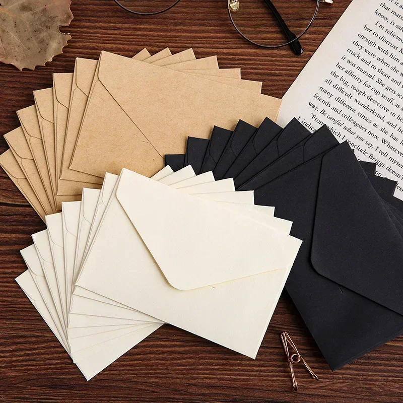 Wax Seal Letter Kit - 20/40/80 pçs clássico branco preto kraft