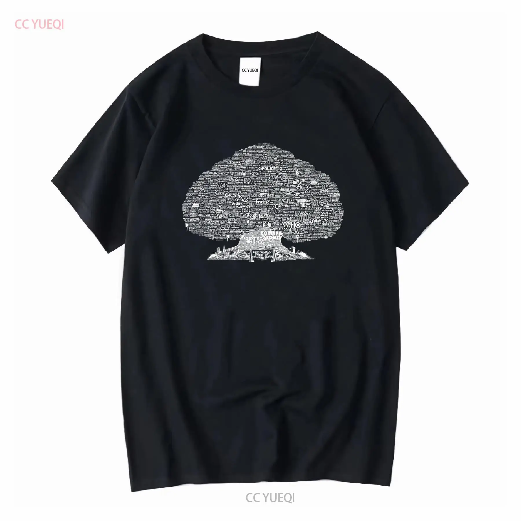 Family Tree Print - Camiseta Family Tree Of British Rock
