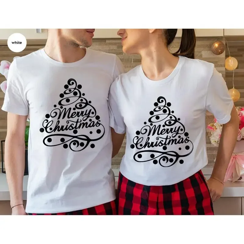 Family Tree Print - Camiseta de Natal Feliz Natal Árvore