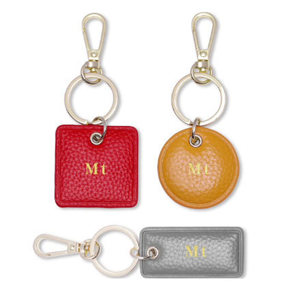 Monogram Keychain Leather - Anel chave do carro do presente