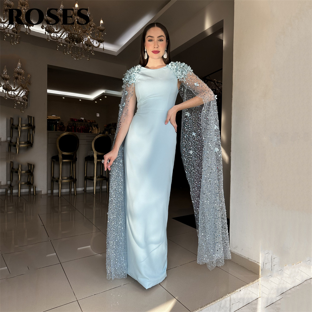 Rosas céu azul sereia vestido  - Custom Night Sky avaliação e preço