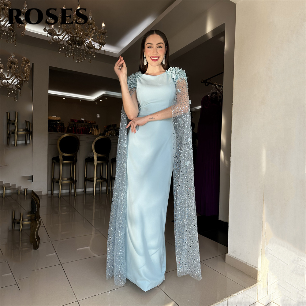 Rosas céu azul sereia vestido  - Custom Night Sky avaliação e preço