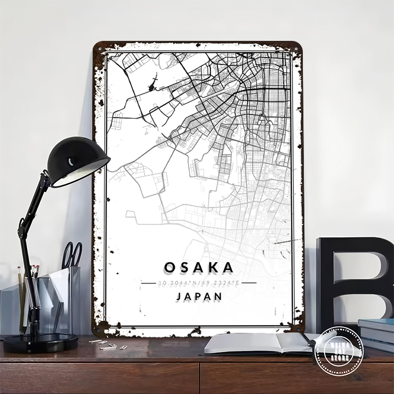 Pôster com Textura 3D do Mapa  - Custom Map Poster avaliação e preço