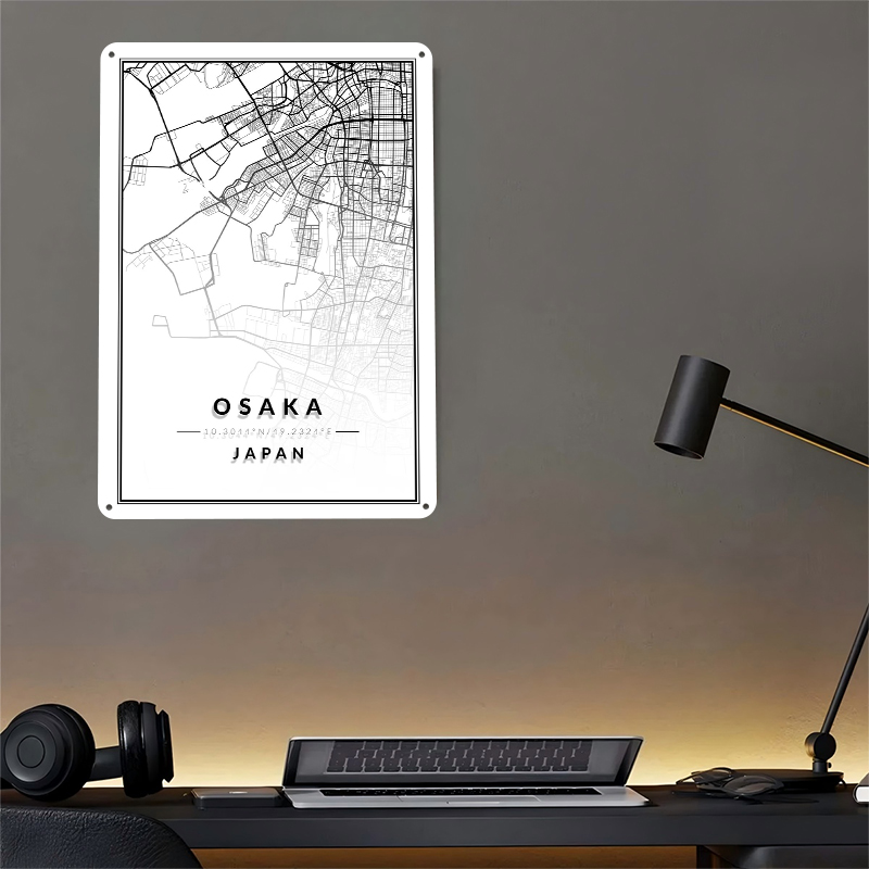 Pôster com Textura 3D do Mapa  - Custom Map Poster avaliação e preço