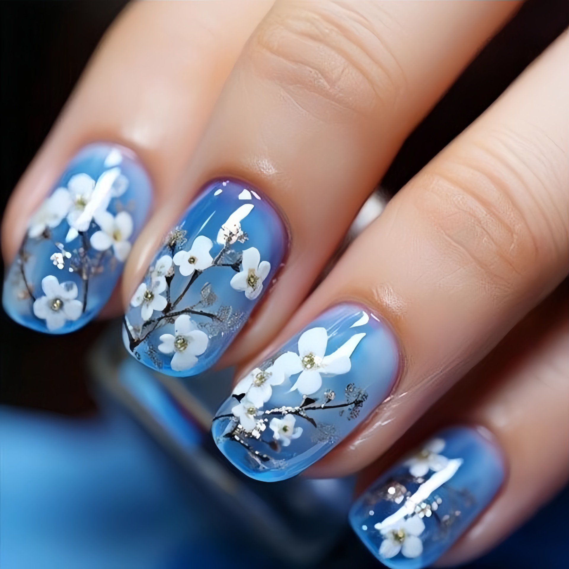 Unhas falsas médias para mulhe - Pressed Flower Art avaliação e preço