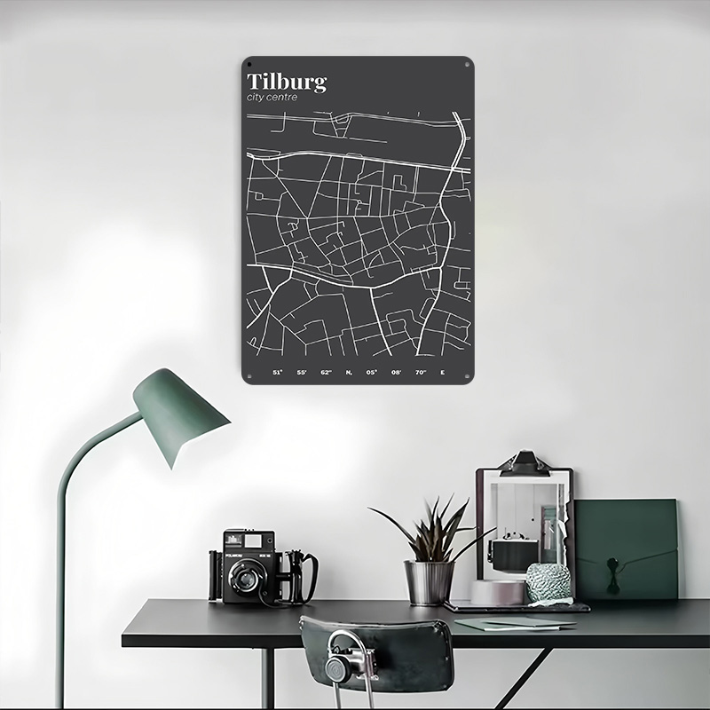 Mapa do Centro da Cidade de Ti - Custom Map Poster avaliação e preço