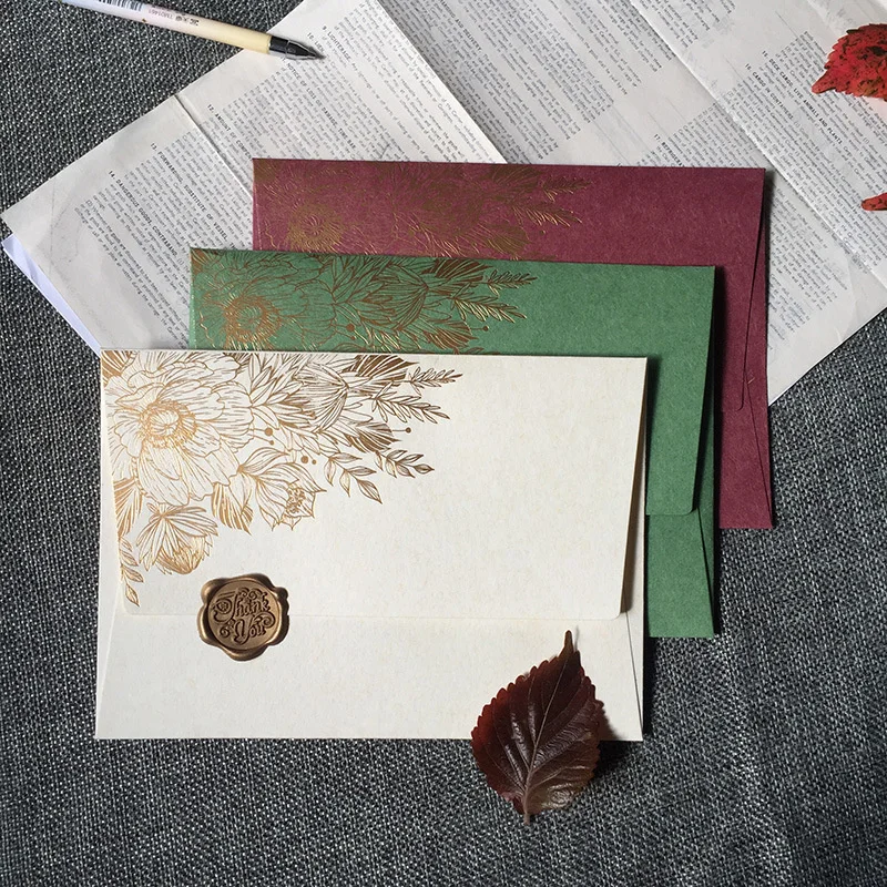 10 unidades/pacote envelopes d - Wax Seal Letter Kit avaliação e preço