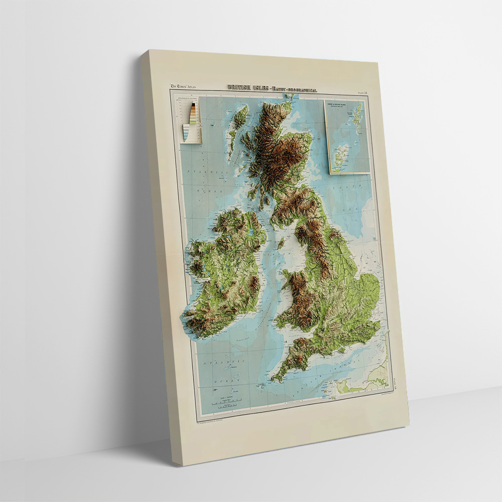 Mapa em relevo 3D das Ilhas Br - Custom Map Poster avaliação e preço
