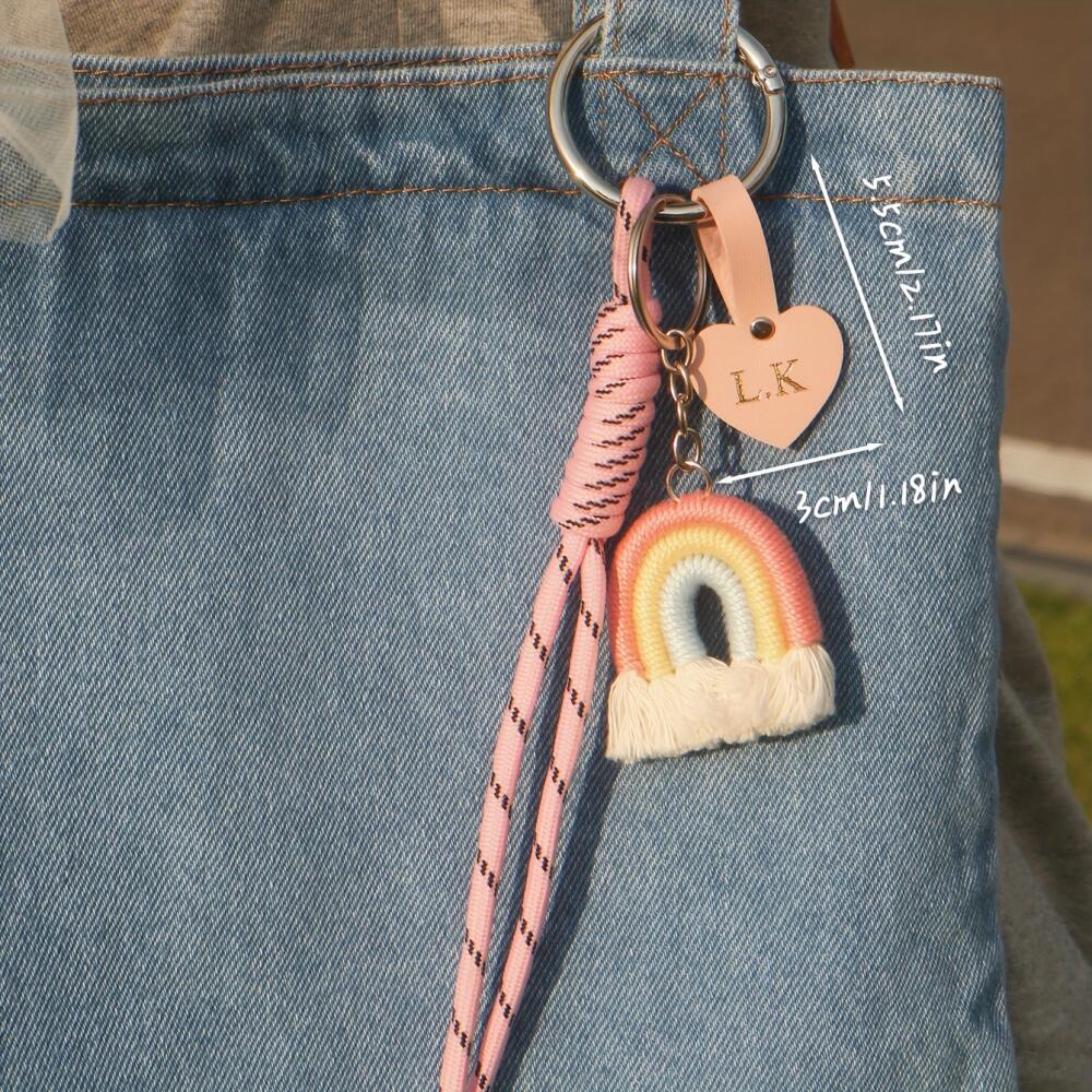 Etiqueta de Couro Personalizad - Monogram Keychain Leather avaliação e preço