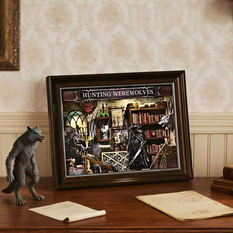 Kit DIY de Mini Casa de Boneca - Engraved Wood Frame avaliação e preço