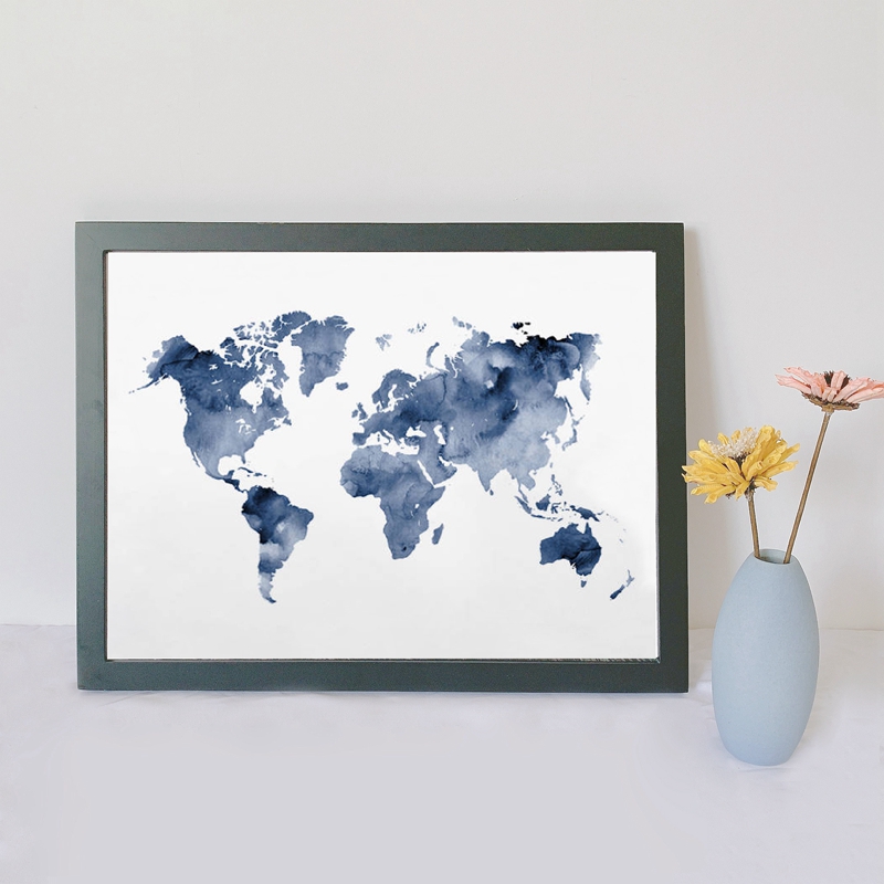 Mapa mundi azul impressão mapa - Custom Star Map avaliação e preço