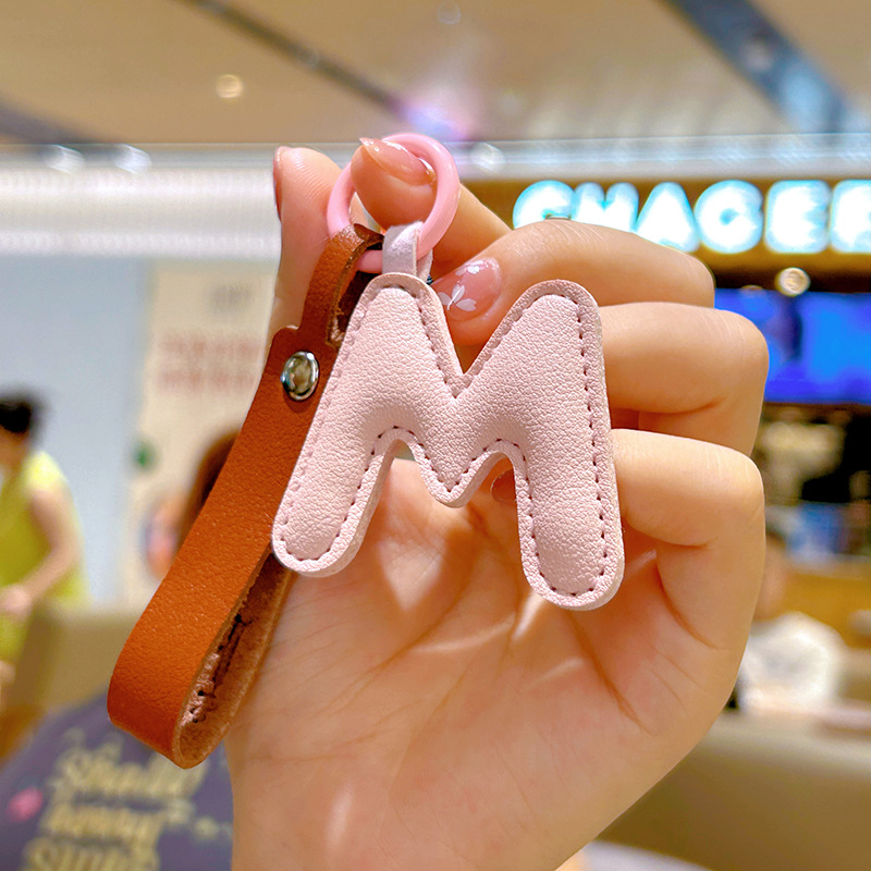 Criativo couro do plutônio 26  - Monogram Keychain Leather avaliação e preço