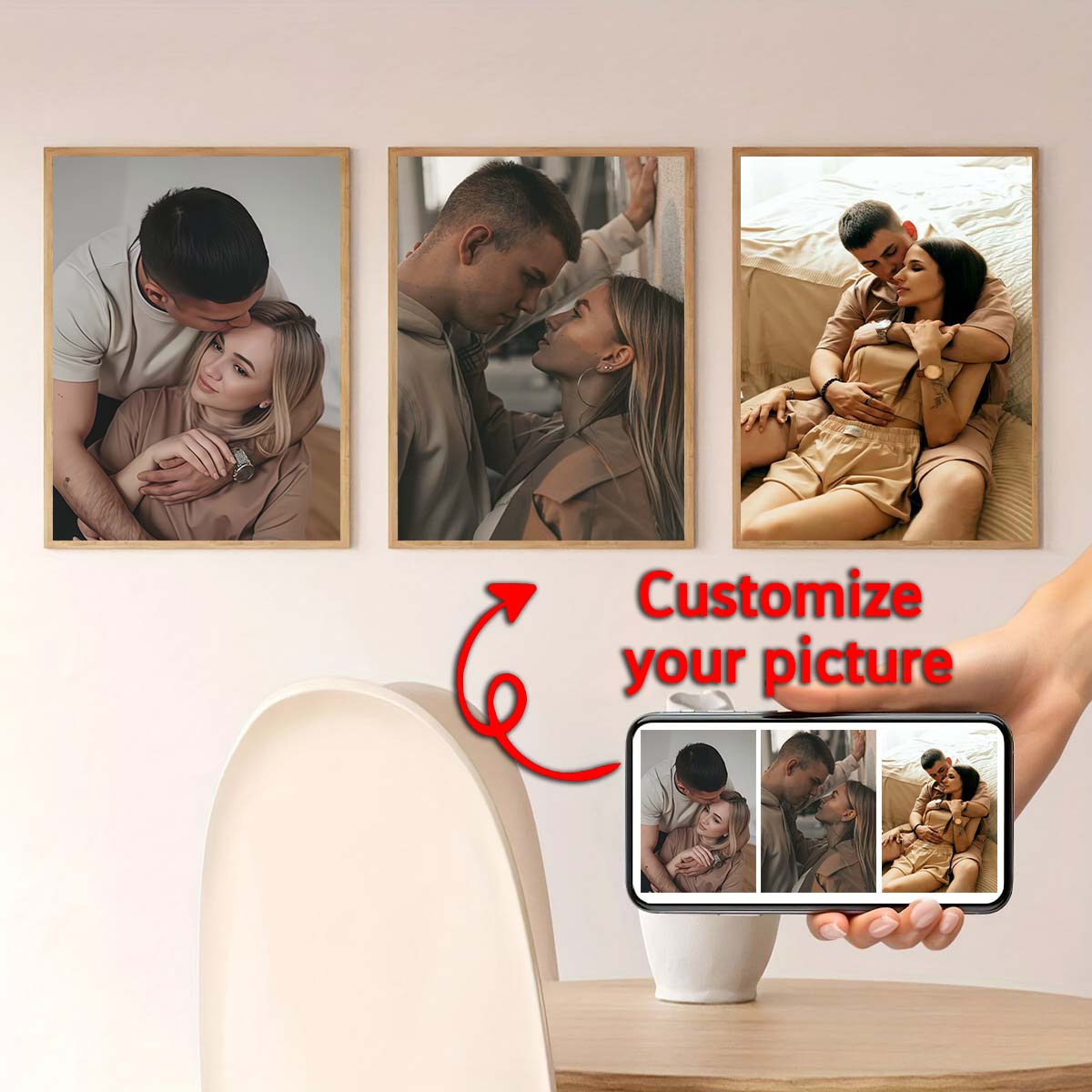 Triptíquico - Pintura a óleo e - Engraved Wood Frame avaliação e preço