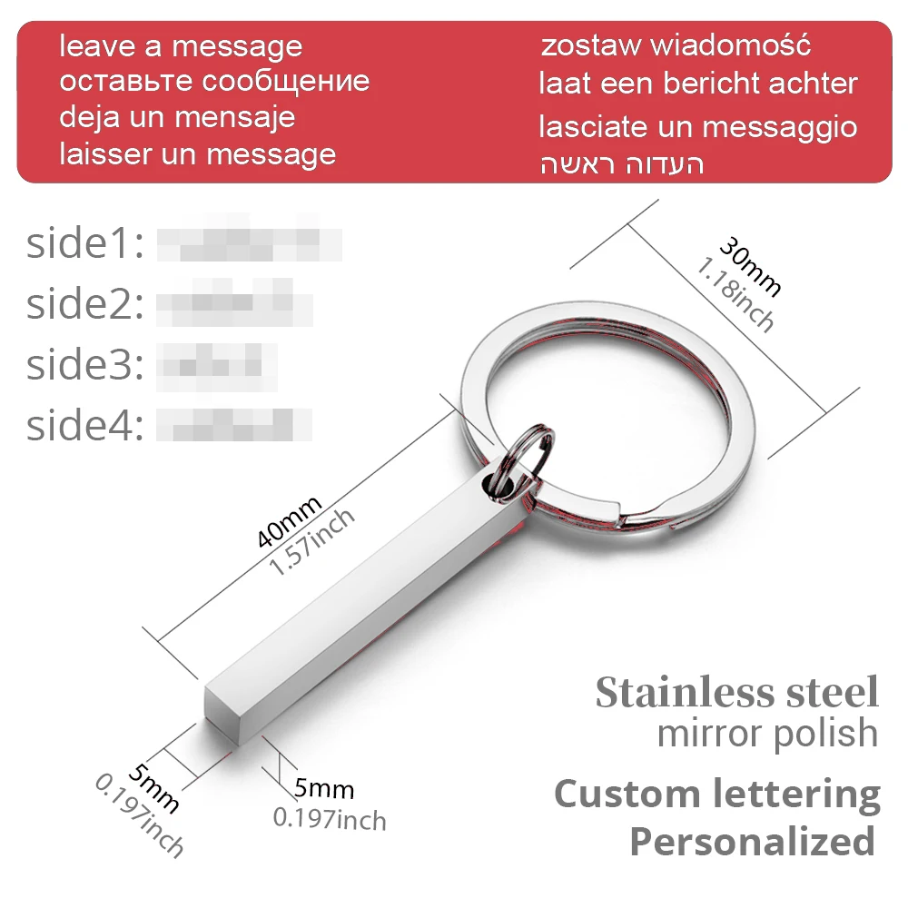 Personalizado 3d barra chaveir - Initial Ring Custom avaliação e preço