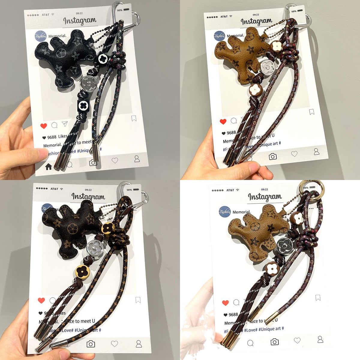 Pingente Mini Urso para Bolsas - Monogram Keychain Leather avaliação e preço