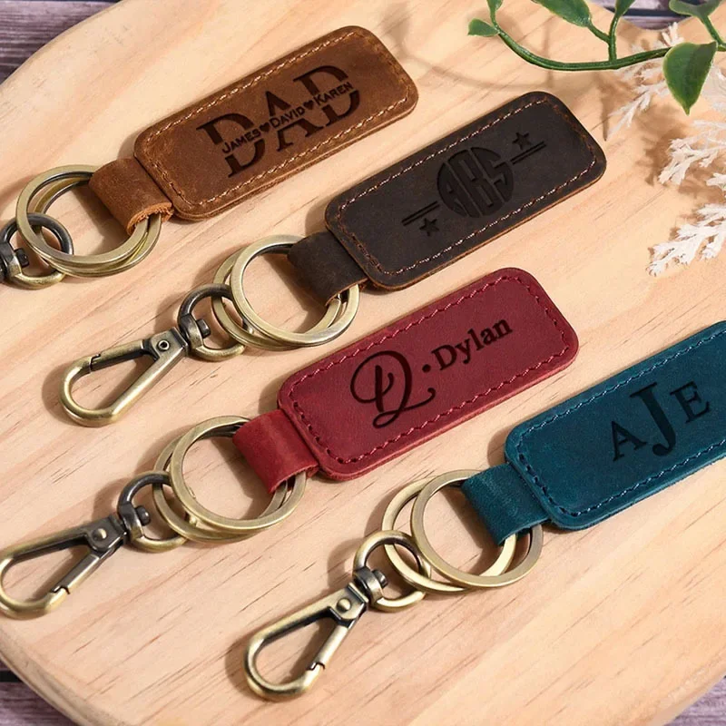Chaveiro de couro com logotipo - Initial Ring Custom avaliação e preço