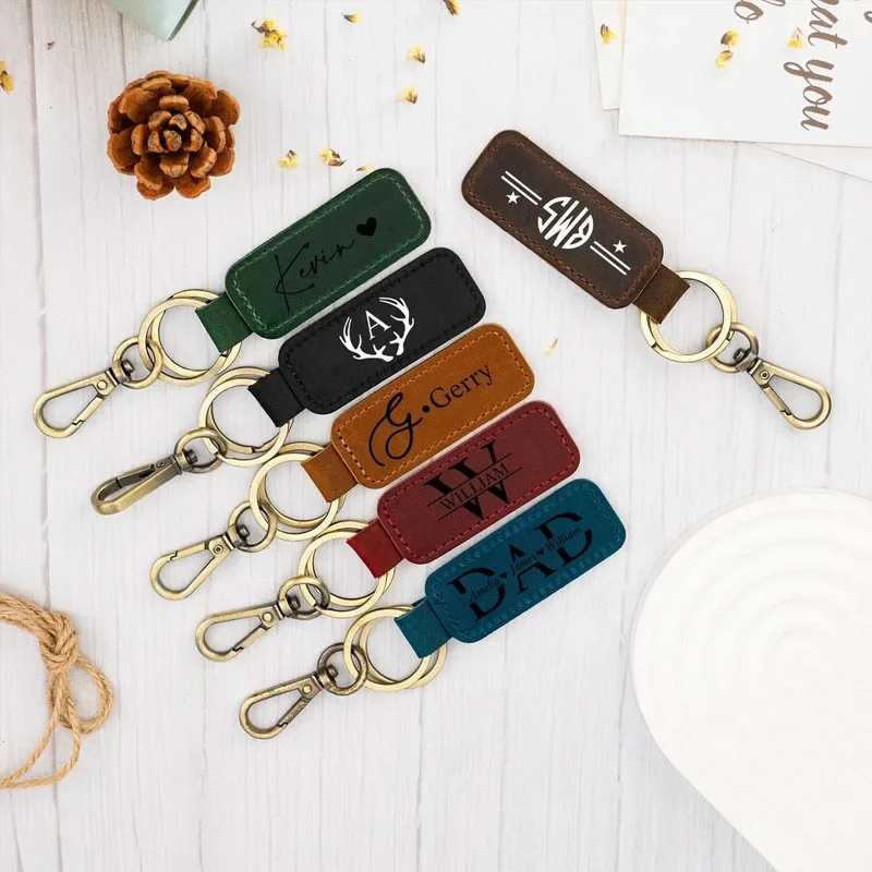 Chaveiro de couro com logotipo - Initial Ring Custom avaliação e preço