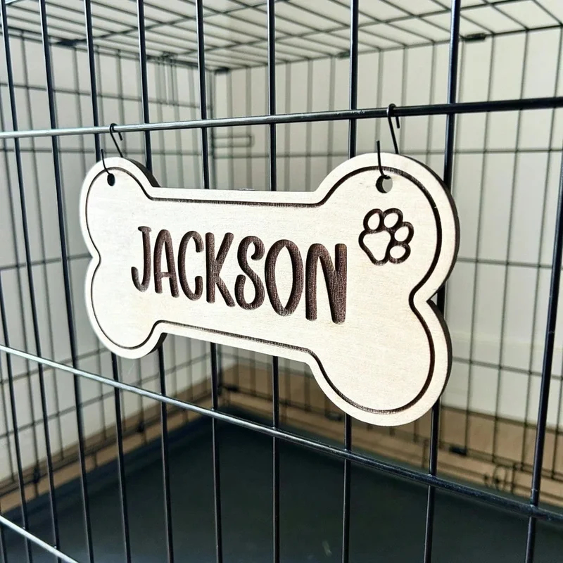 5PCS Etiqueta de Cão de Madeir - Pet Portrait Custom avaliação e preço