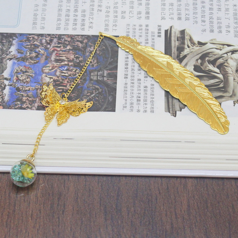 Marcador de Página de Metal Es - Dried Flower Bookmark avaliação e preço