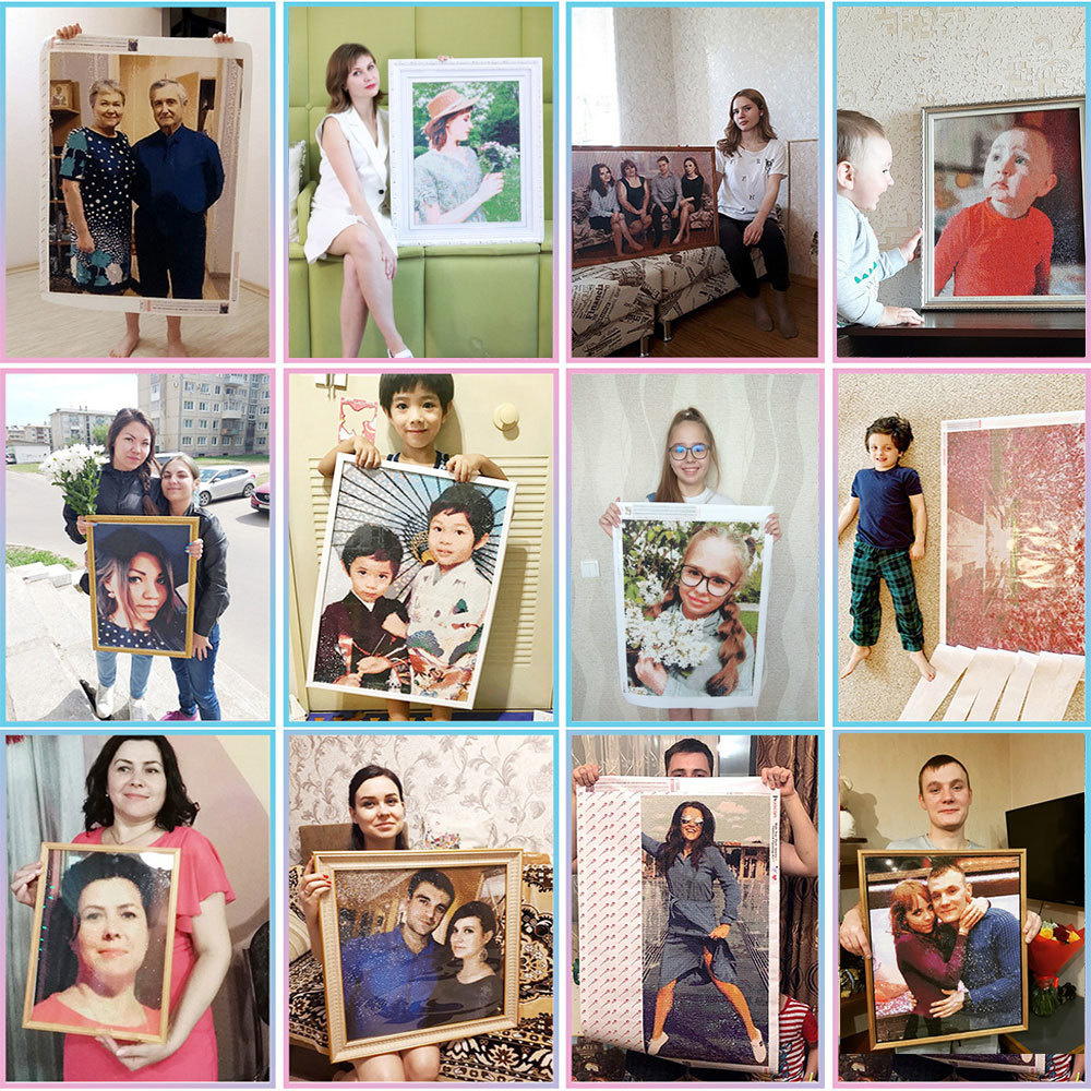 Huacan diamante mosaico person - Photo Mosaic Print avaliação e preço