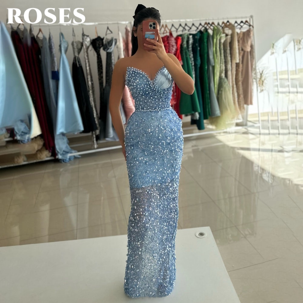Vestido de Festa Glamouroso Az - Custom Night Sky avaliação e preço
