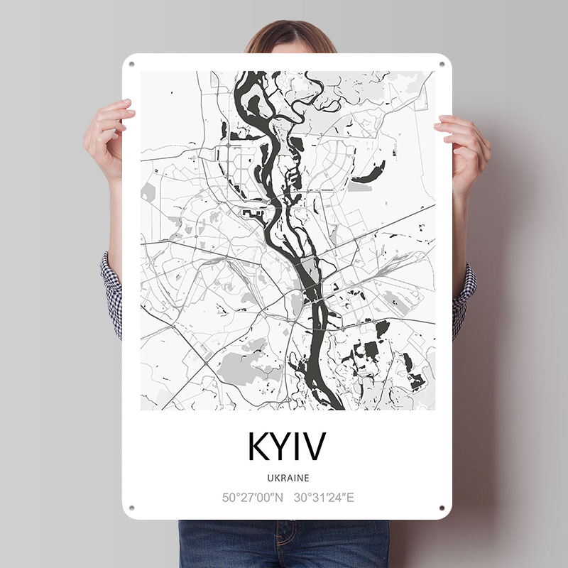 Mapa da Cidade de Kiev Impress - Custom Map Poster avaliação e preço