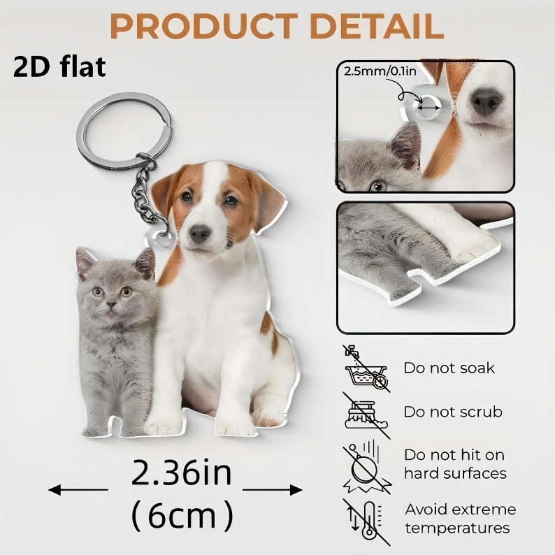 Chaveiro de Acrílico Personali - Pet Portrait Custom avaliação e preço