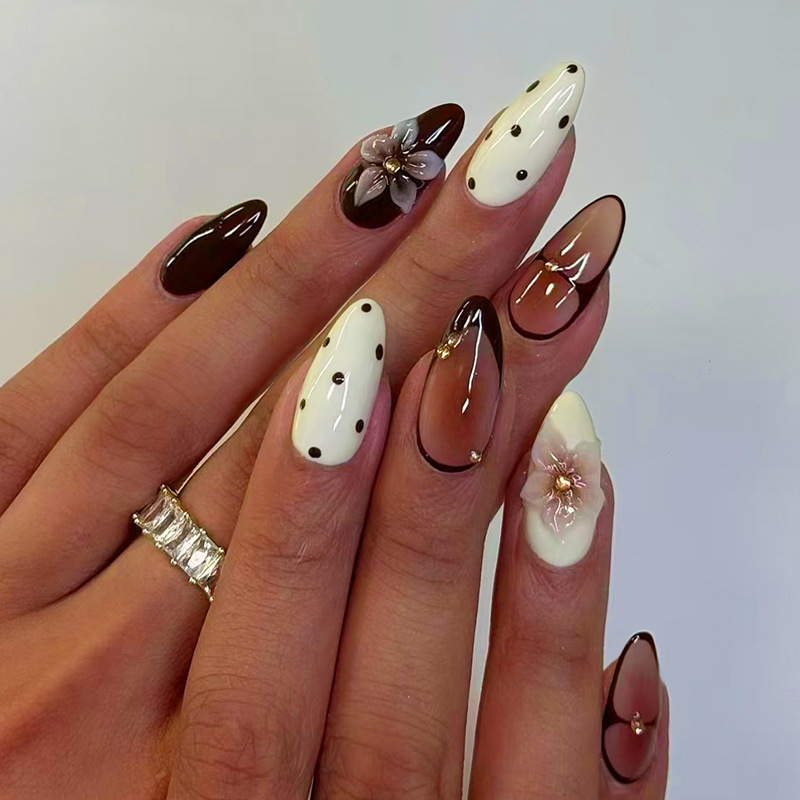 24 peças de Unhas Postiças Amê - Pressed Flower Art avaliação e preço