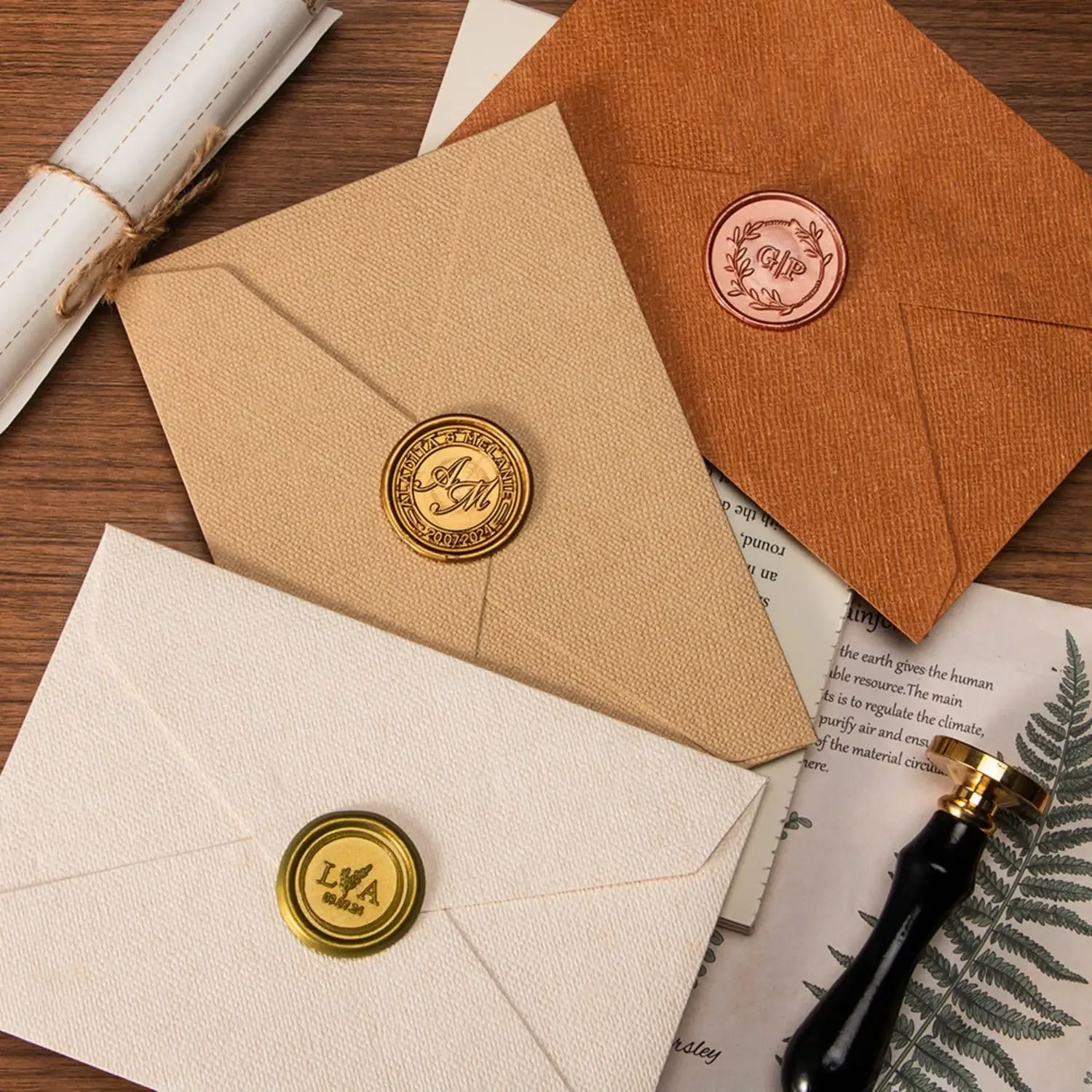 Kit de selo de cera personaliz - Wax Seal Letter Kit avaliação e preço