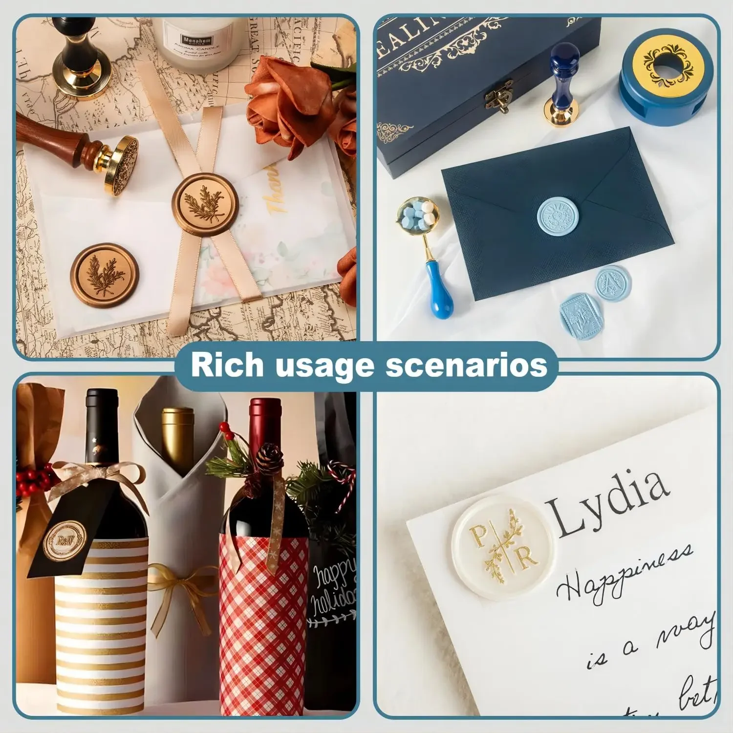 Kit de selo de cera personaliz - Wax Seal Letter Kit avaliação e preço